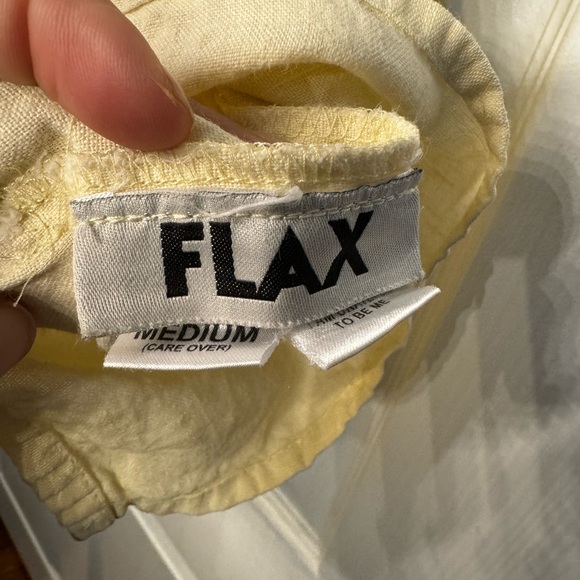 Flax linen cream tank top medium - Picture 5 of 8